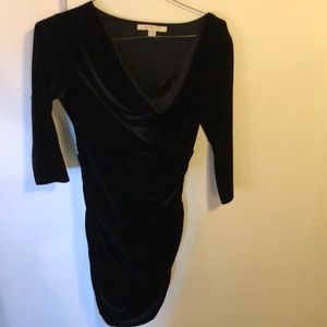 Boston proper size8 black velvet long sleeve dress